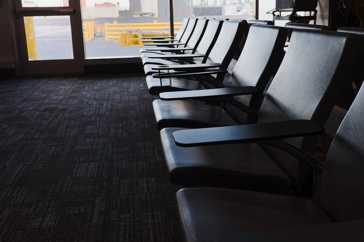 Airport departure morning